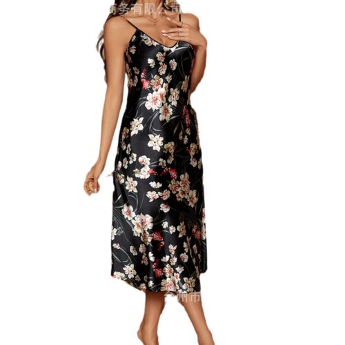 Elegant Women's Sexy Lace-Sleeved Pajamas - Autumn Style Intimate Robe